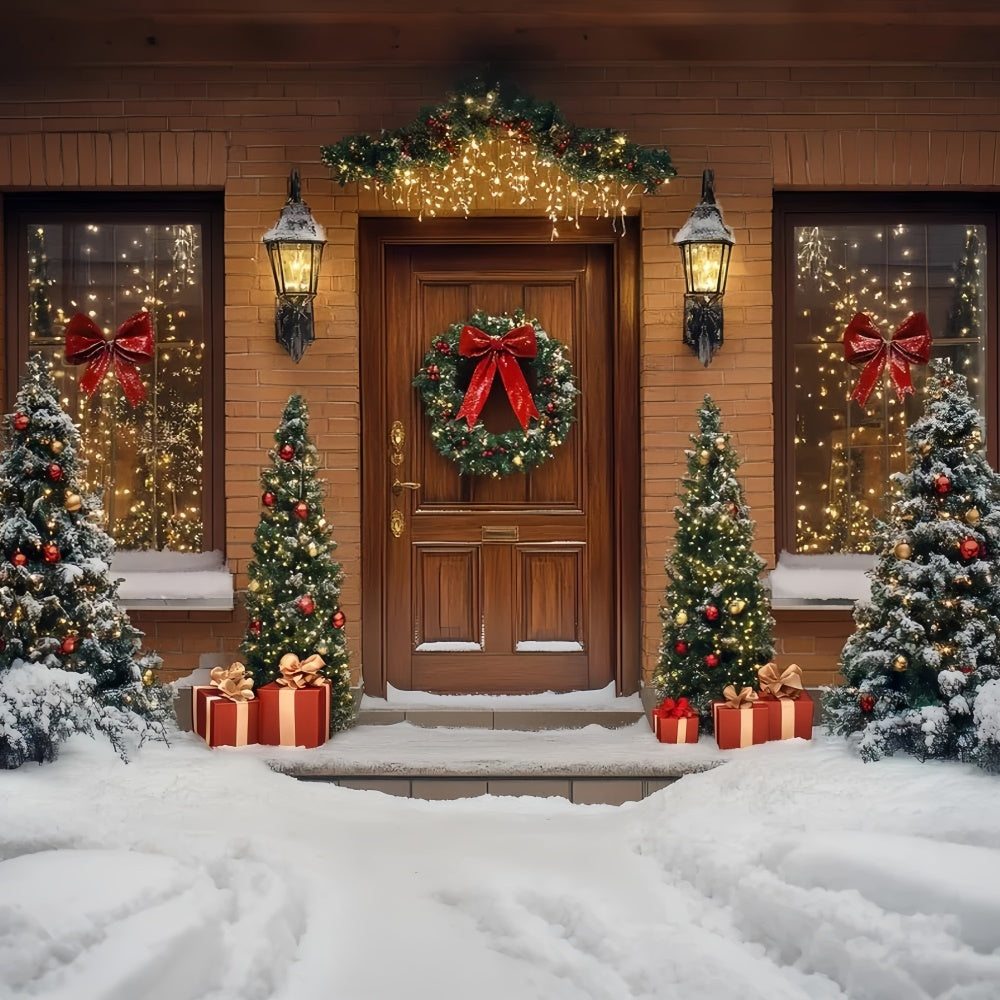 Weihnachten Backdrops Verkauf Festliches Backsteinhaus Backdrop CSH6-270