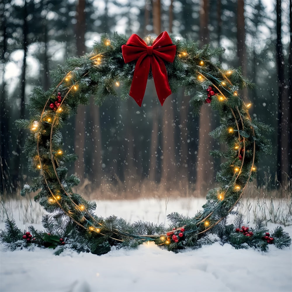 Weihnachten Fotokulisse Holiday Wreath Magic Backdrop CSH6-271