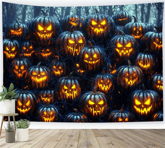 Fotografie Halloween Backdrop Haunted Pumpkin Horde Backdrop CSH6-75