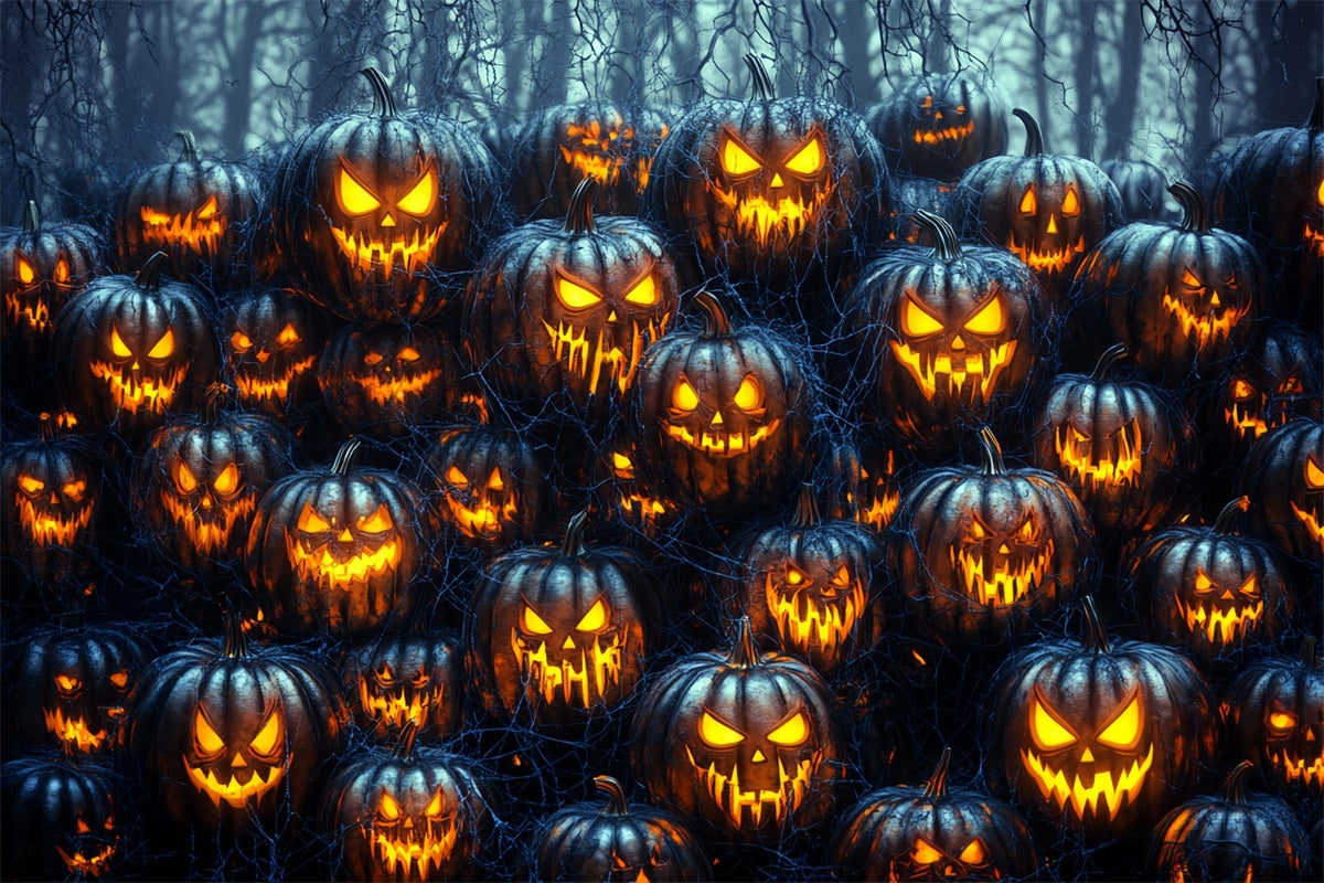 Fotografie Halloween Backdrop Haunted Pumpkin Horde Backdrop CSH6-75