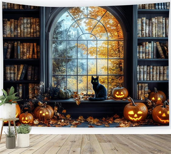 Halloween Backdrop Ideen Verzauberte Halloween Bibliothek Backdrop CSH6-79