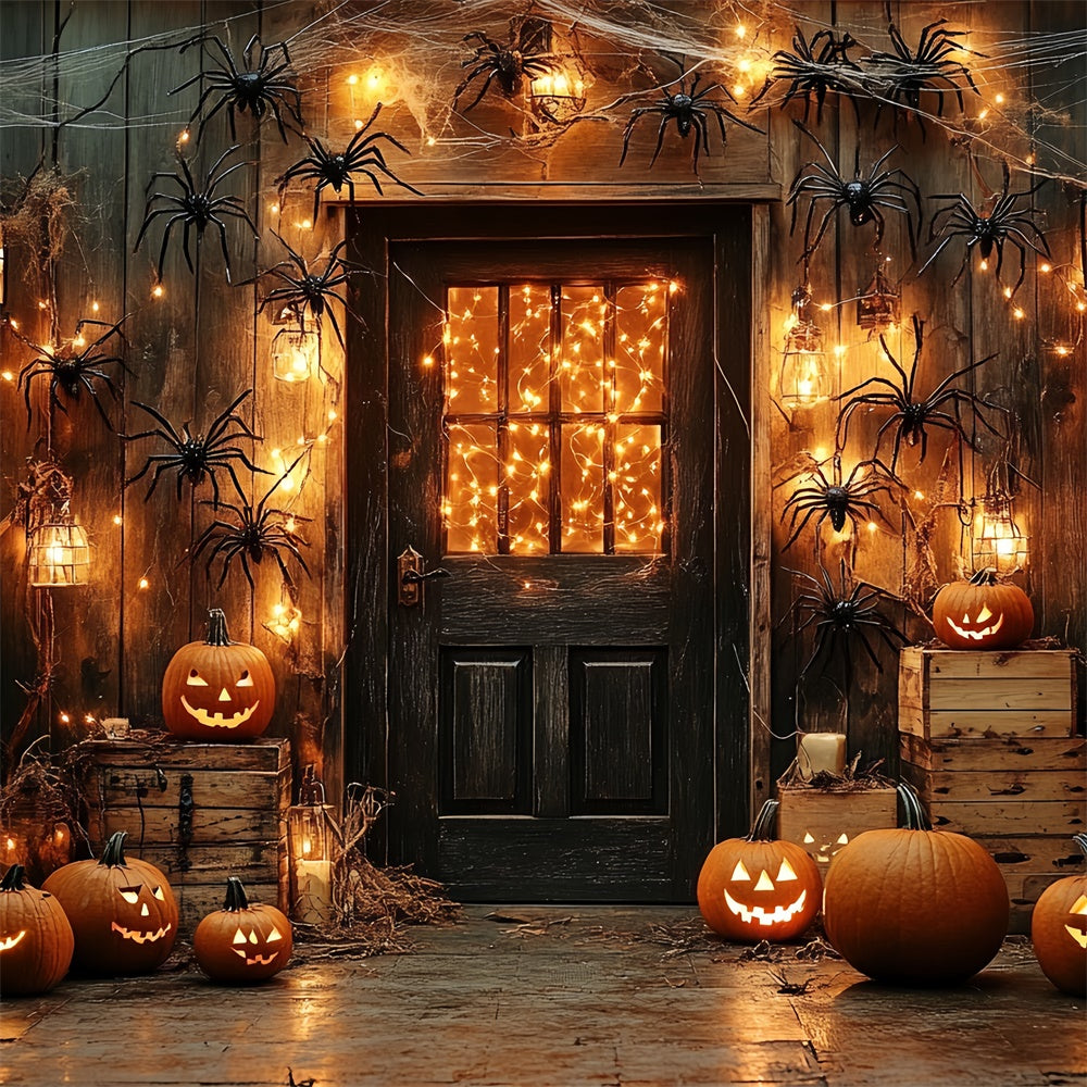 Halloween Backdrop Gespenstische Veranda Laterne Spinne Backdrop CSH6-80