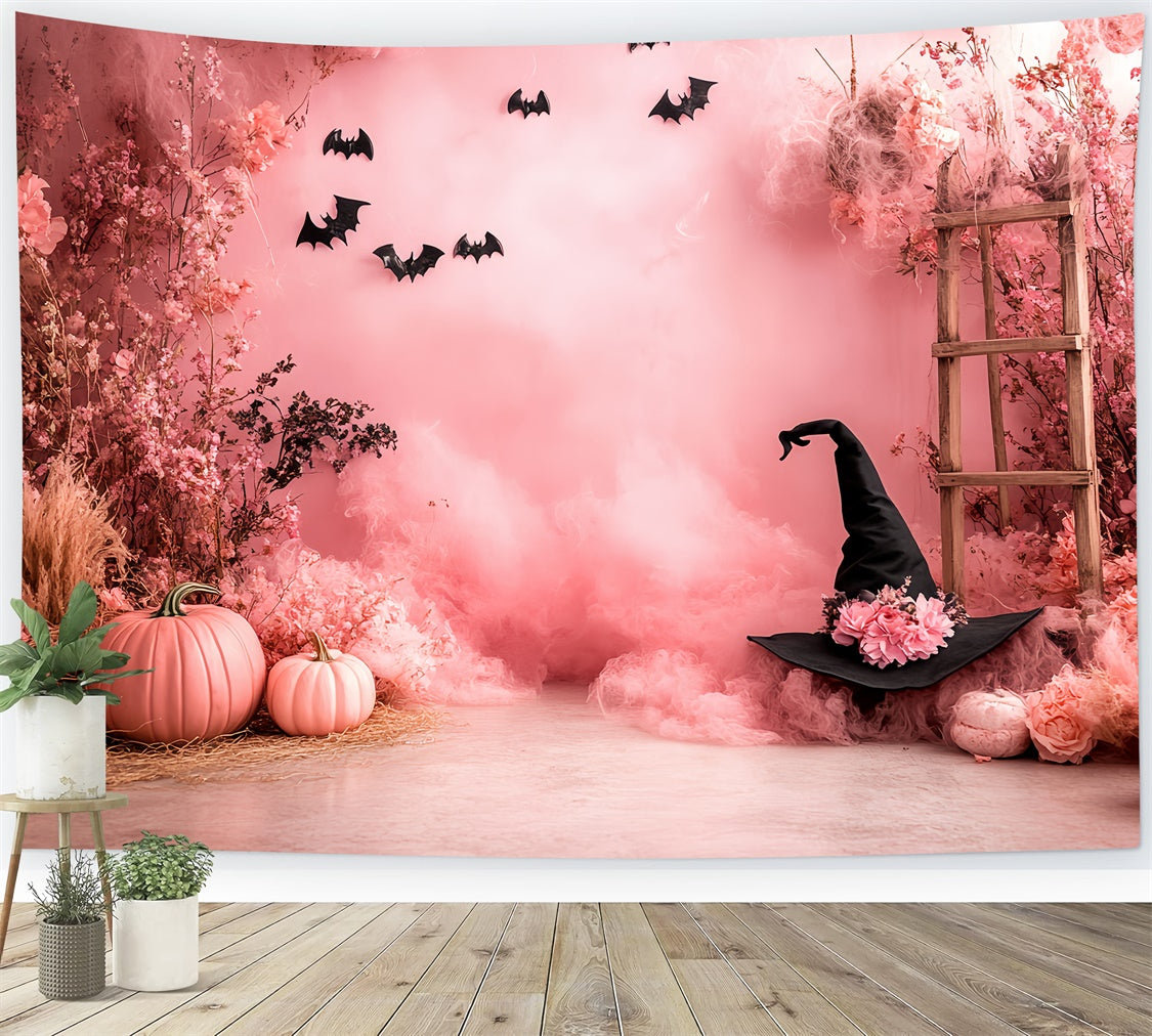 Halloween Wandhintergrund Rosa Hexe Gartenhintergrund CSH6-87