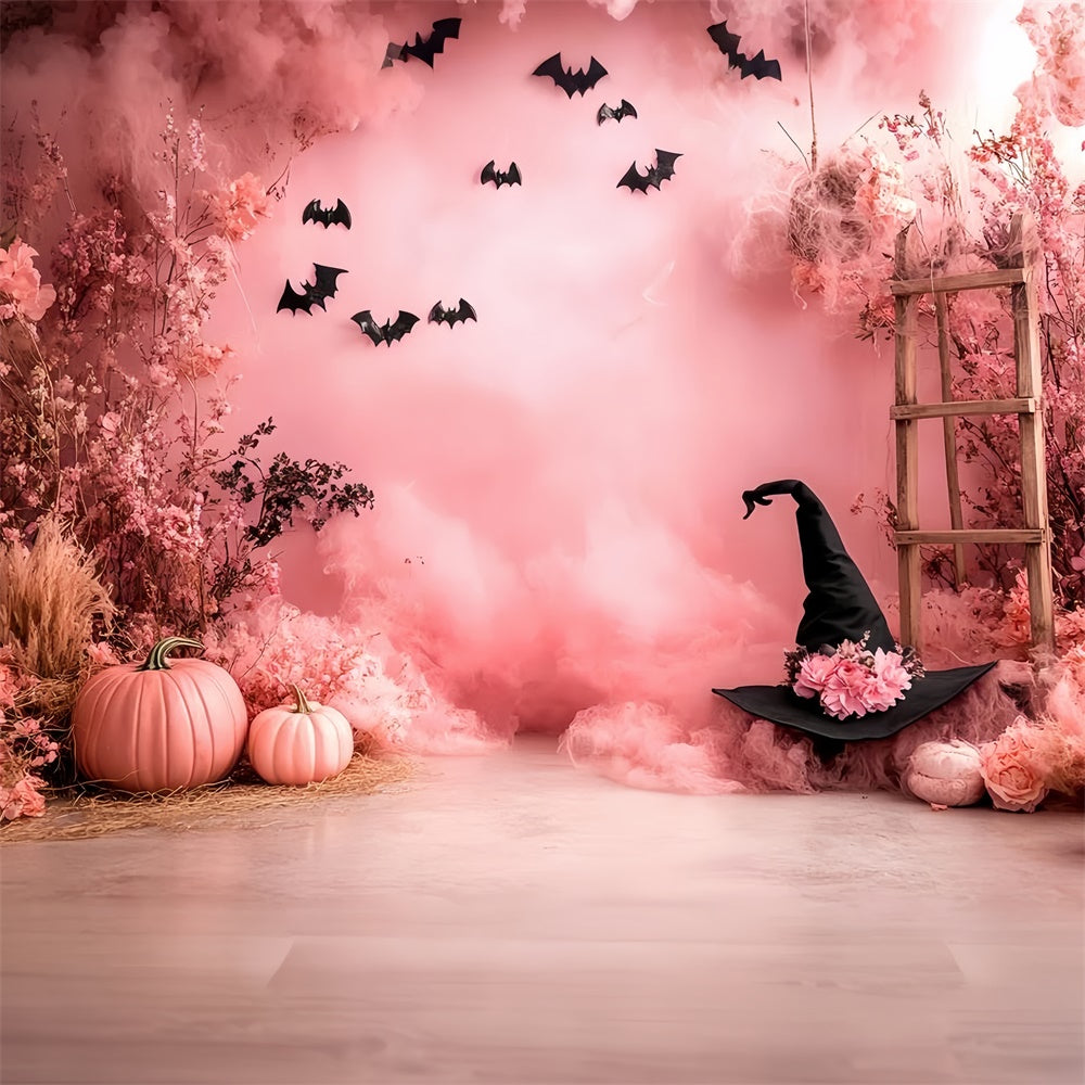Halloween Wandhintergrund Rosa Hexe Gartenhintergrund CSH6-87