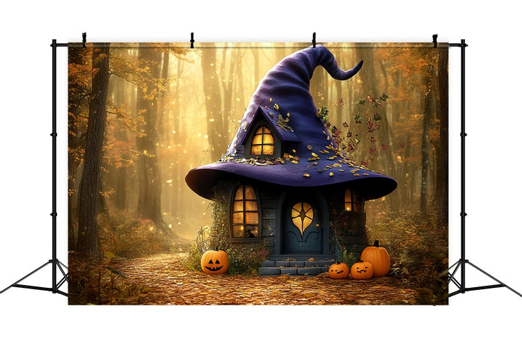 Wald Fotokulissen Waldzauberhütte Halloween Fotokulisse CSH6-88