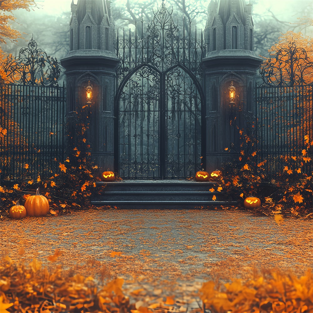 Halloween Backdrop Ideen Verzaubertes Kürbistor Backdrop CSH6-99