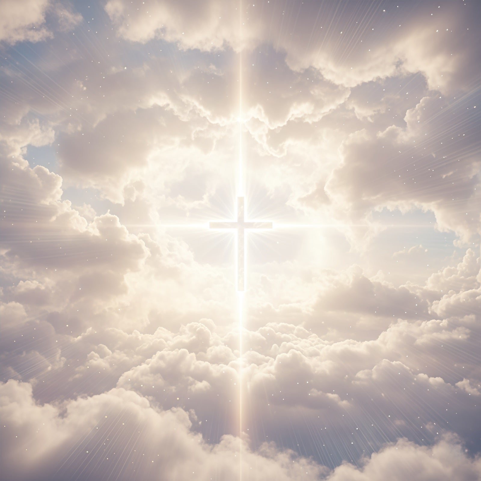 Oster-Hintergründe für die Kirche Himmlisches Licht Kreuz Wolken Oster-Hintergrund CSH61-1