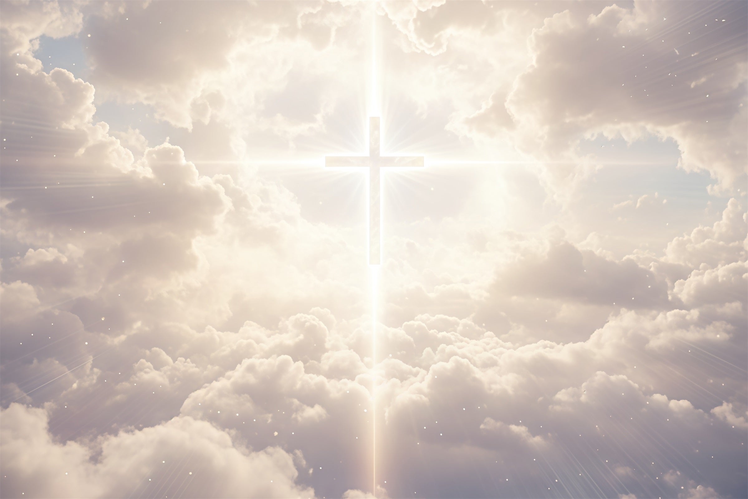 Oster-Hintergründe für die Kirche Himmlisches Licht Kreuz Wolken Oster-Hintergrund CSH61-1