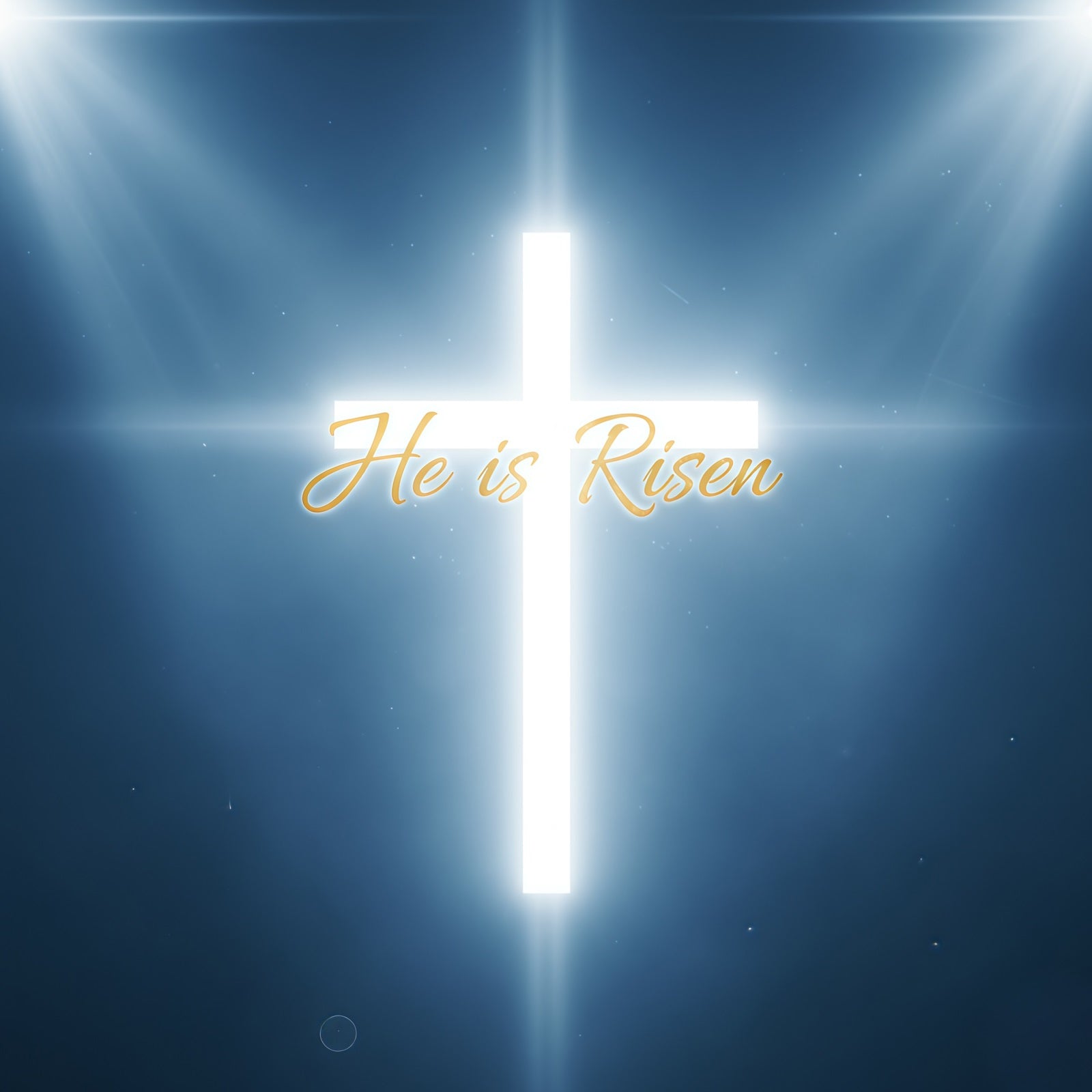 Osterkirche-Hintergrund Strahlendes Kreuz Himmlisches Licht Osterhintergründe CSH61-12