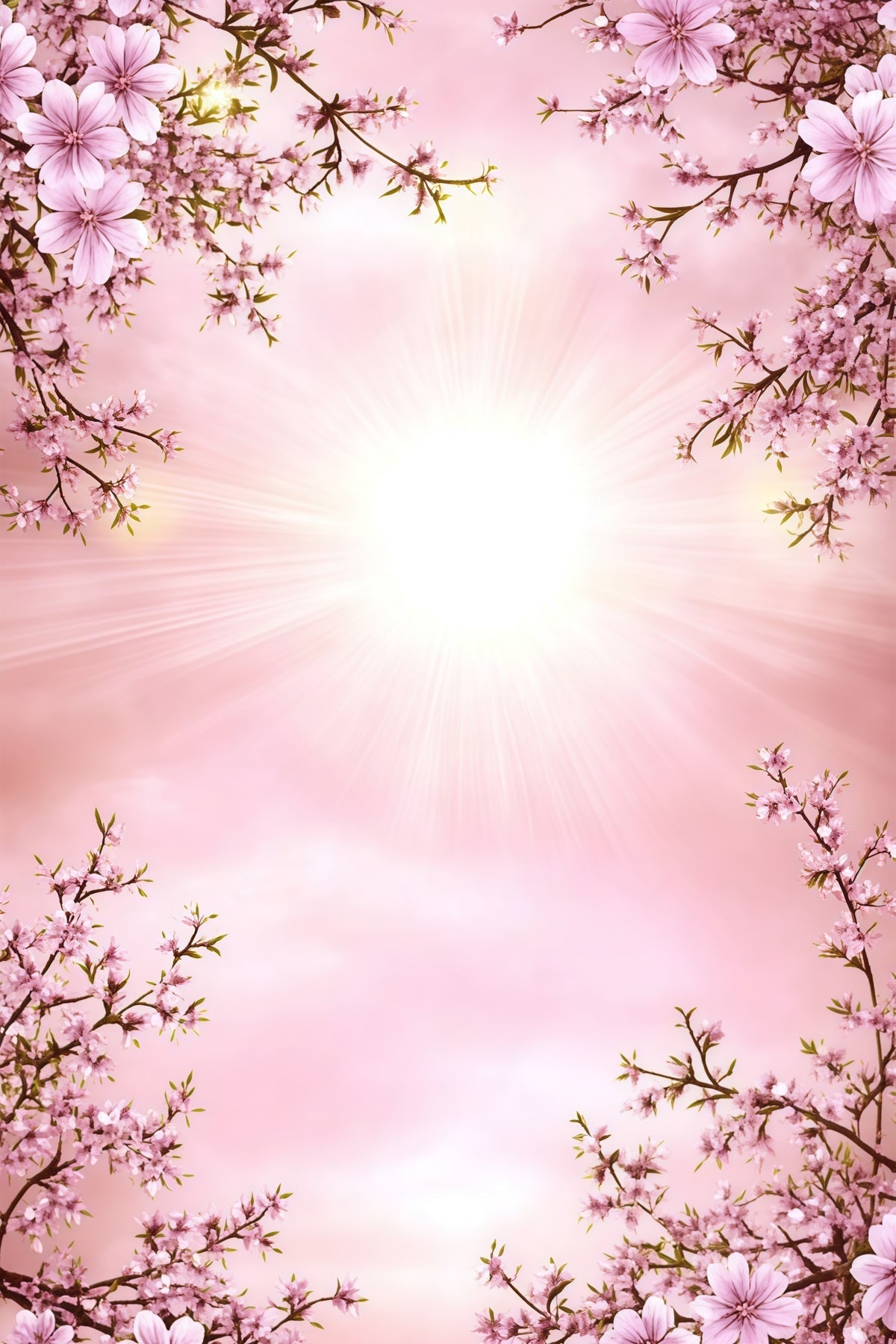 Frühlingsporträt-Hintergründe Rosa Kirschblüten-Strahlkraft Frühlingshintergrund für Bilder CSH61-158