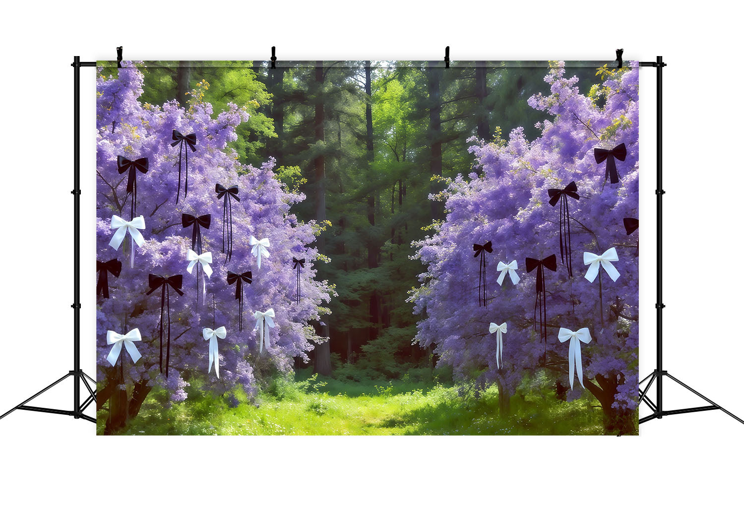 Hintergrund mit Waldfotografie Lavendel-Schleife Blütenhain Fantasie-Wald-Hintergrund CSH61-221
