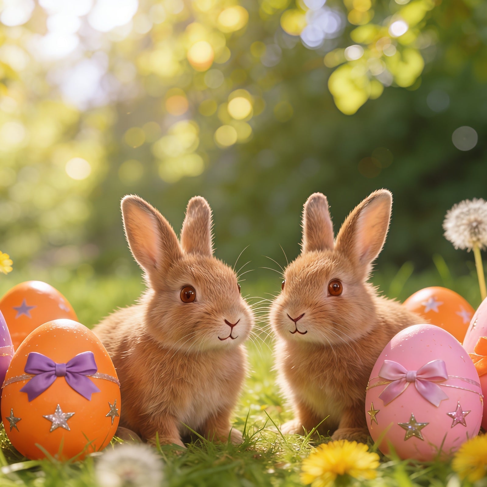 Osterhasen-Hintergrund Frühlingswiese Bemalte Eier Hintergrund Ostern CSH61-23