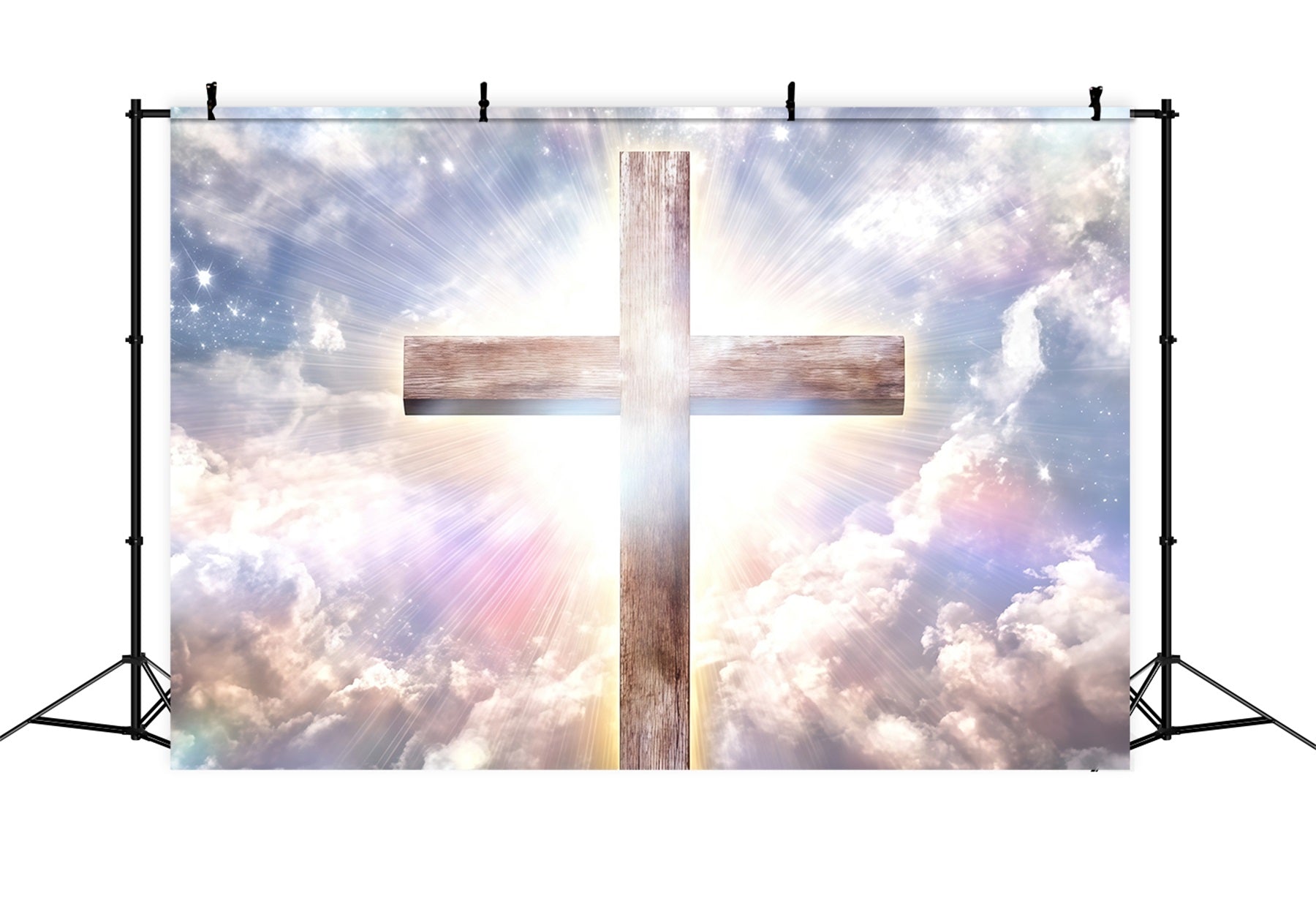 Kreuz-Hintergründe Strahlender Himmel Kreuz Herrlichkeit Oster-Hintergrundideen CSH61-37