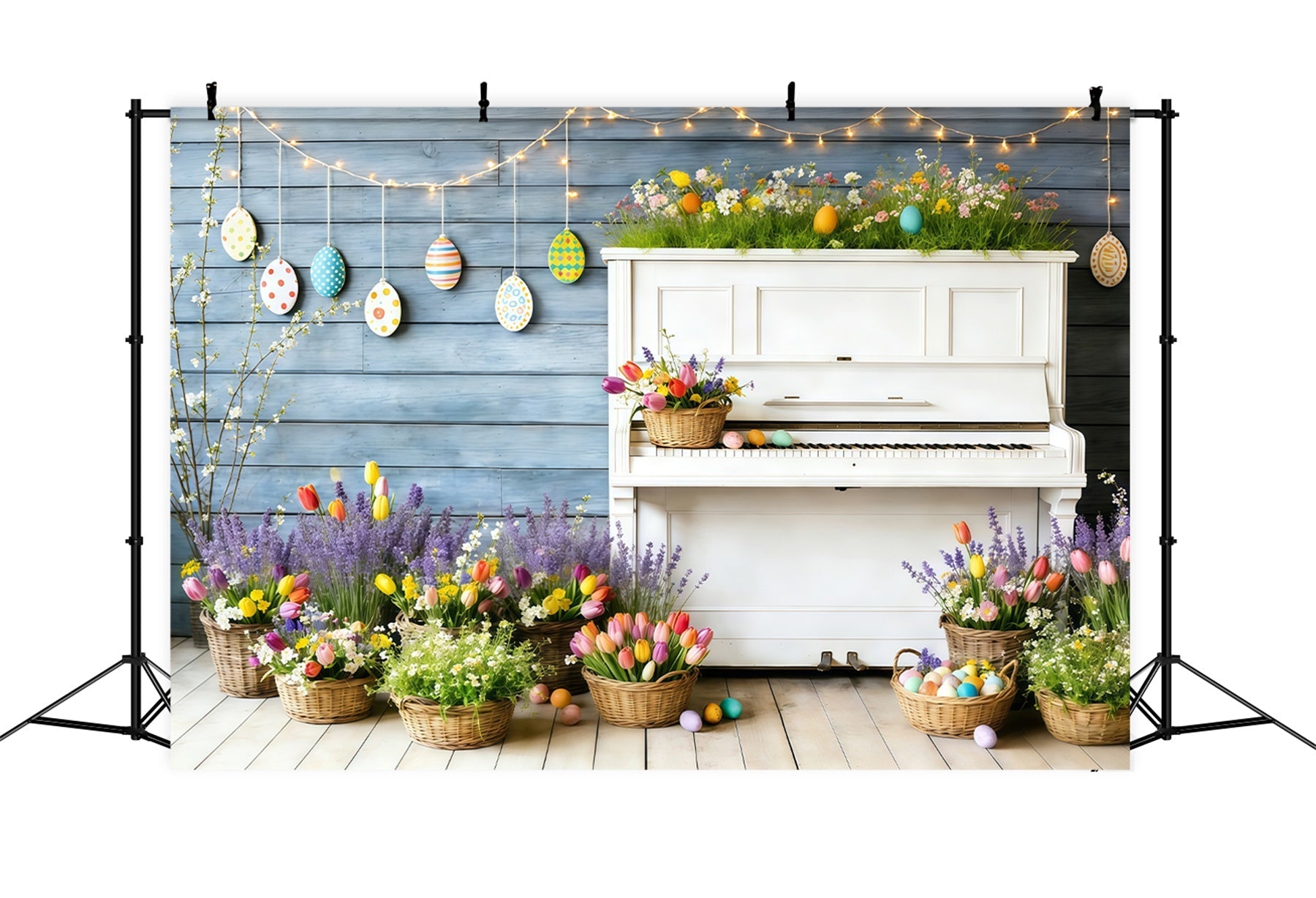 Oster-Tulpen-Hintergrund Frühlingsgarten Klavierblume Oster-Fotografie-Hintergründe zu verkaufen CSH61-63