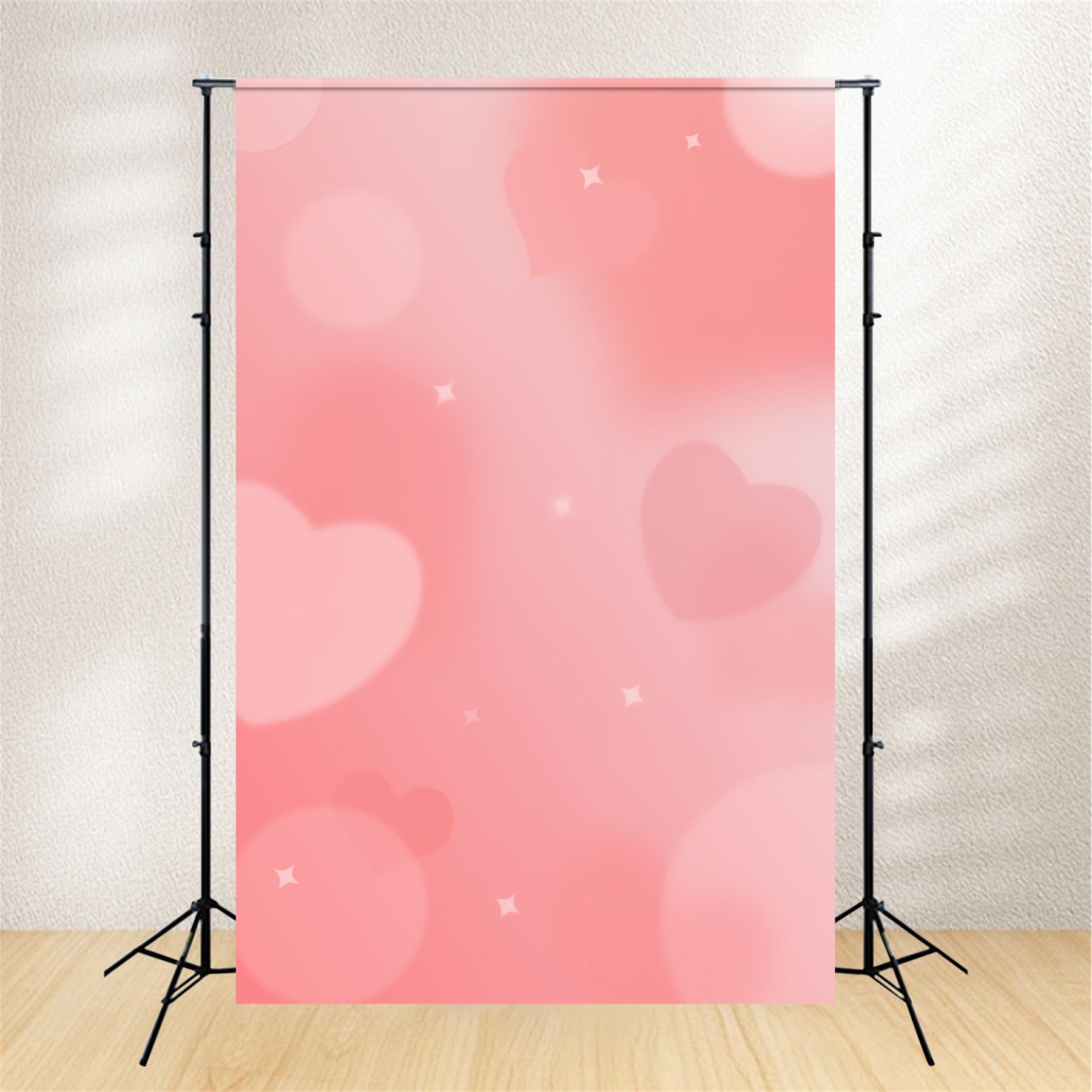 Hintergrund mit Farbverlauf für Fotos Traumhaftes Rosa Liebesherz Glitzer Hintergrund für Porträtaufnahmen CSH62-49