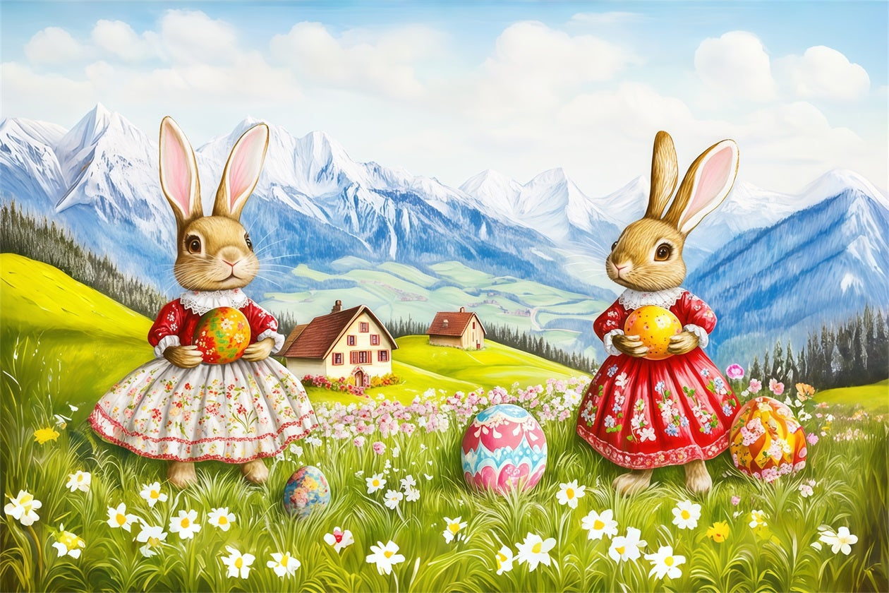 Ostern Natürlicher Hintergrund Hasenkleider Bergeier Osterhintergründe für Fotos CSH62-97