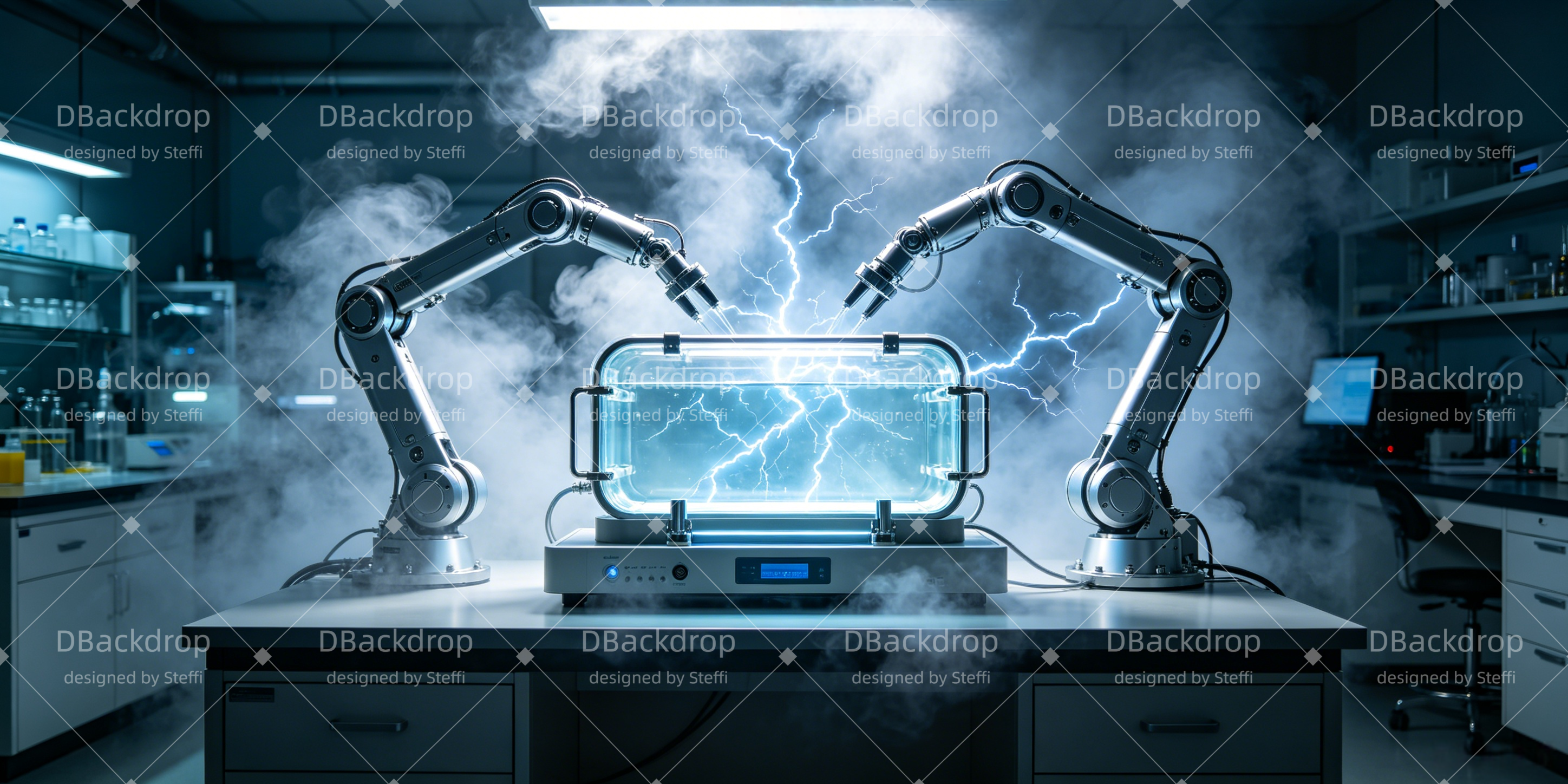 Großer Bühnenhintergrund Robotische Energiekammer Theaterkulisse CSH66-T36