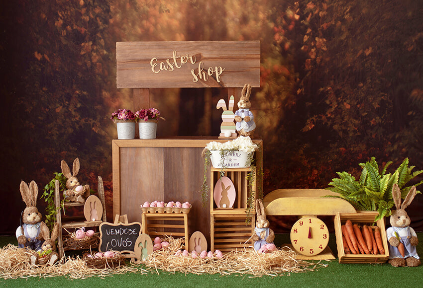 Ostershop Häschen Ei Fotostudio Hintergrund D1059(NUR 1)