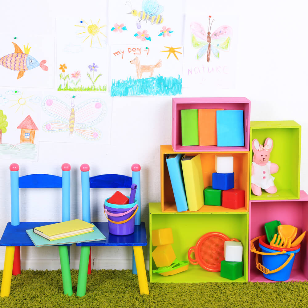 Schule Klassenzimmer Interieur Fotografie Hintergrund DBD7-10