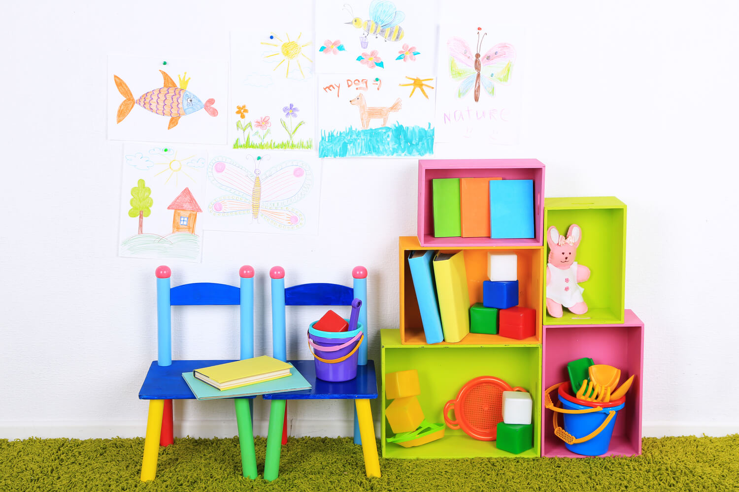 Schule Klassenzimmer Interieur Fotografie Hintergrund DBD7-10