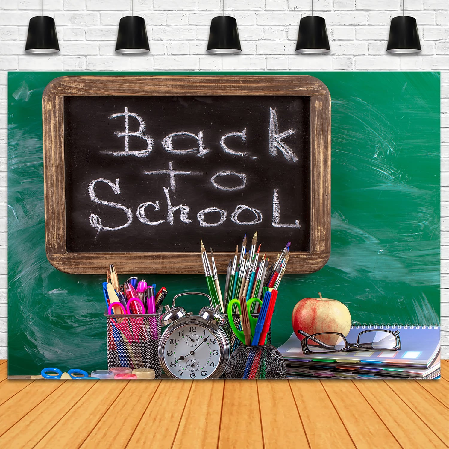 Back to School Kreidetafel Fotografie Hintergrund DBD7-15