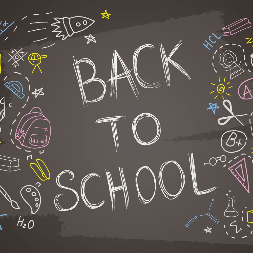 Kreideschrift Back to School Fotohintergrund DBD7-2