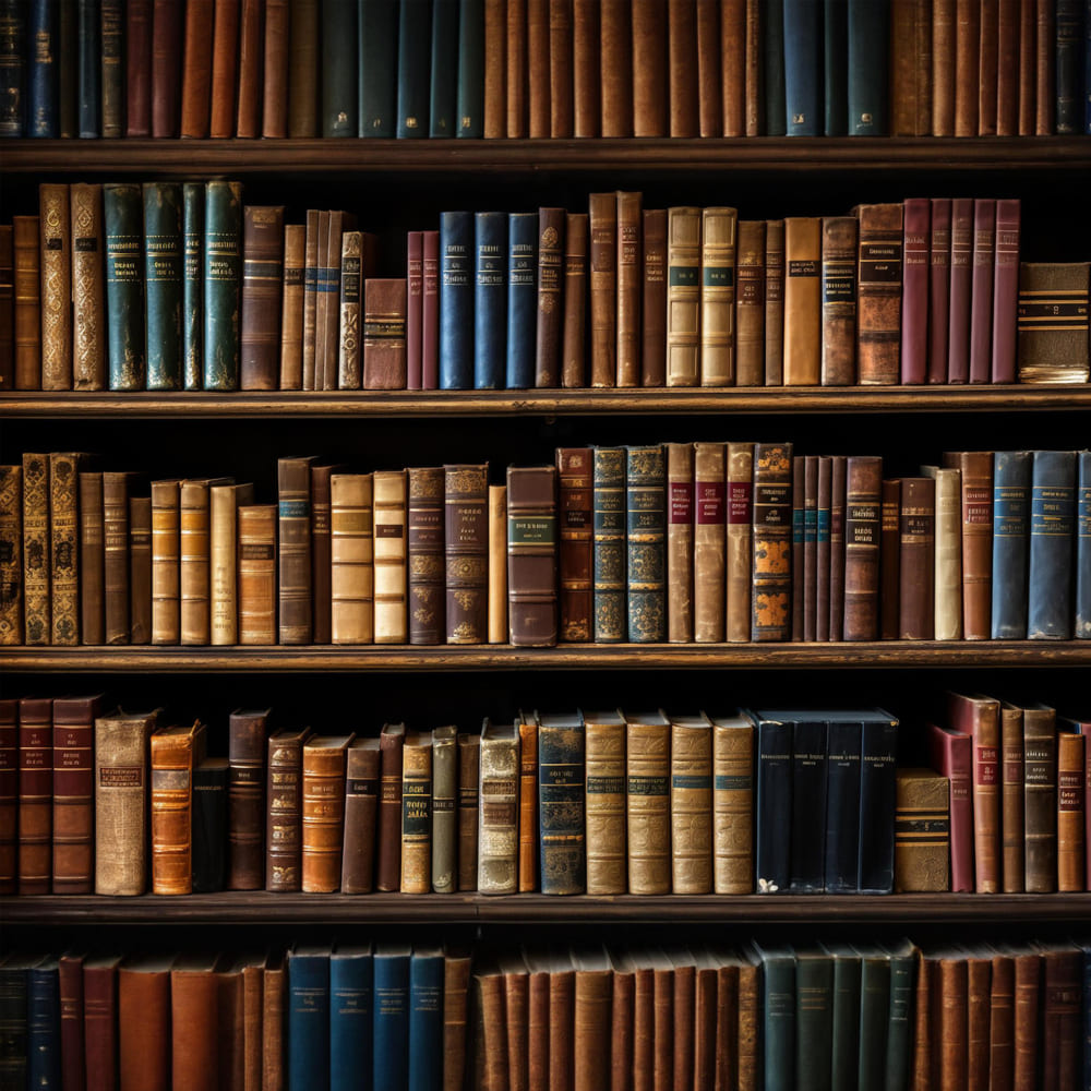 Bibliothek Bücherregal Bücher zurück zu Schule Hintergrund DBD7-24