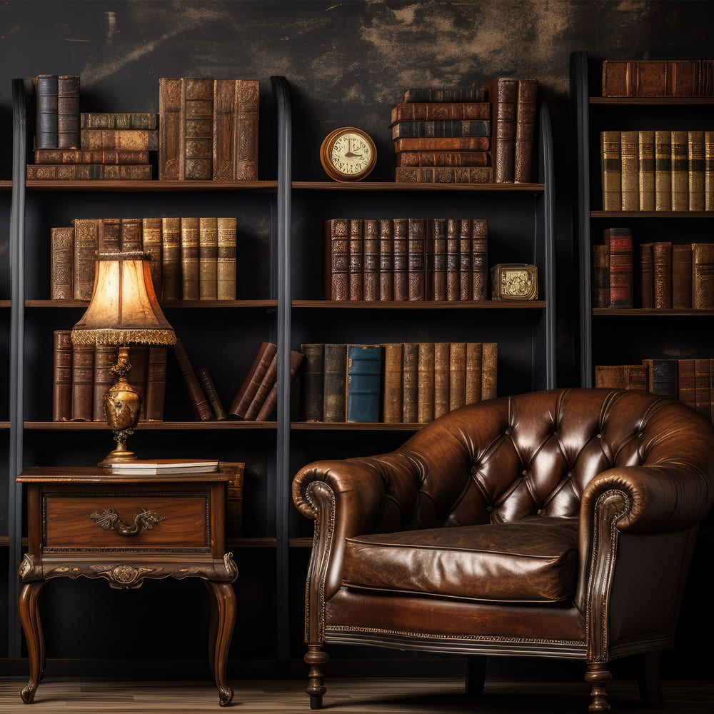 Back to School Klassisches Bücherregal Sofa Backdrop DBD7-35