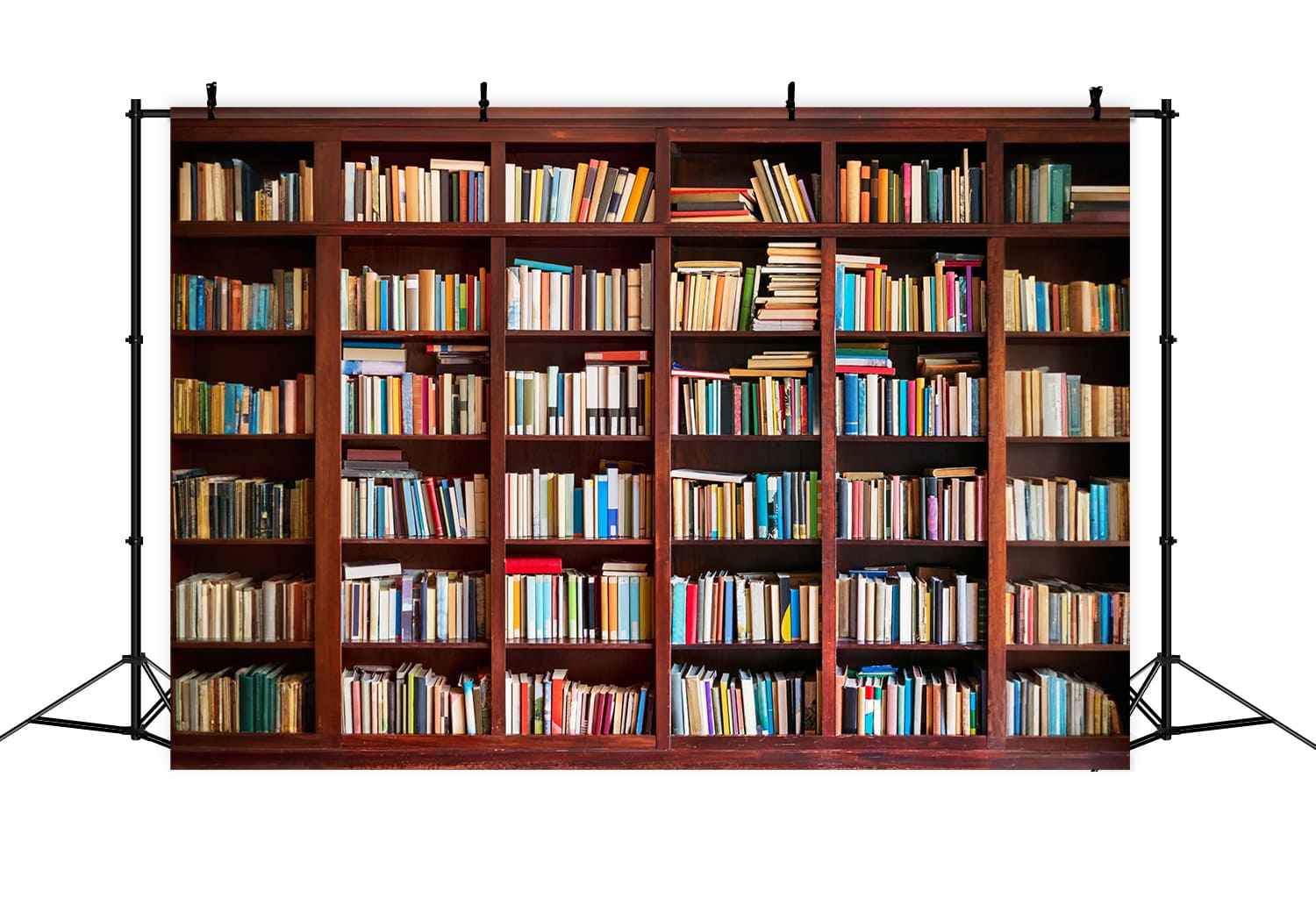 Back to School Altes hölzernes Bücherregal Hintergrund DBD7-42