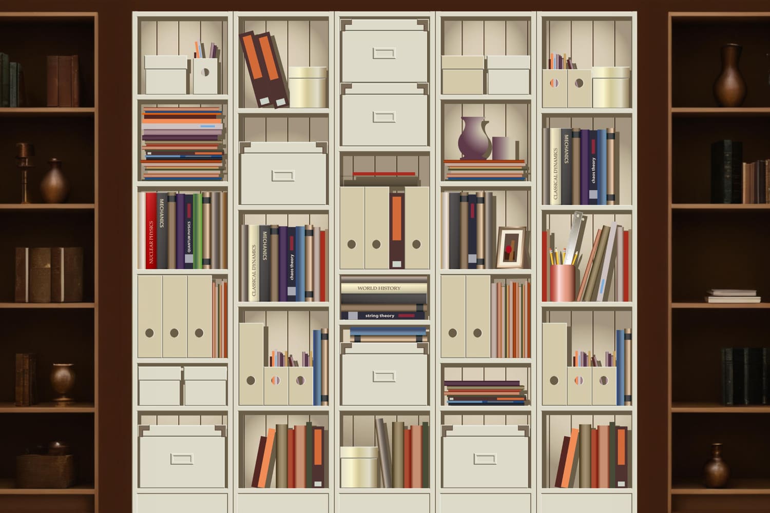 Modernes Bücherregal Back to School Backdrop DBD7-46