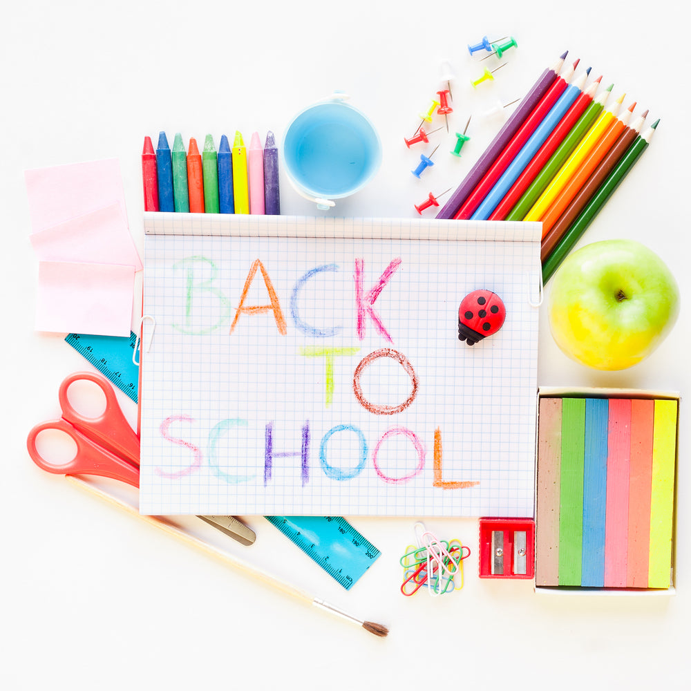 Buntstiftzeichnung Back to School Backdrop DBD7-67