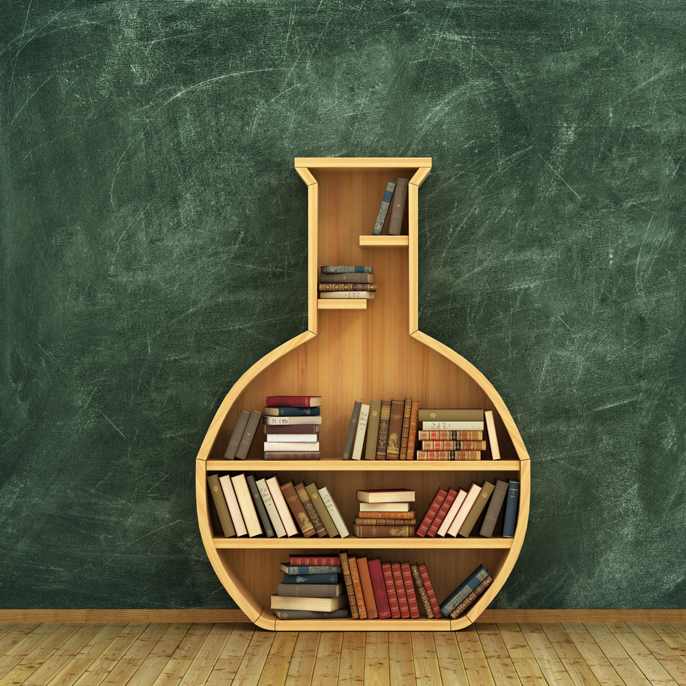 Kreidetafel Bücherregal Back to School Backdrop DBD7-73