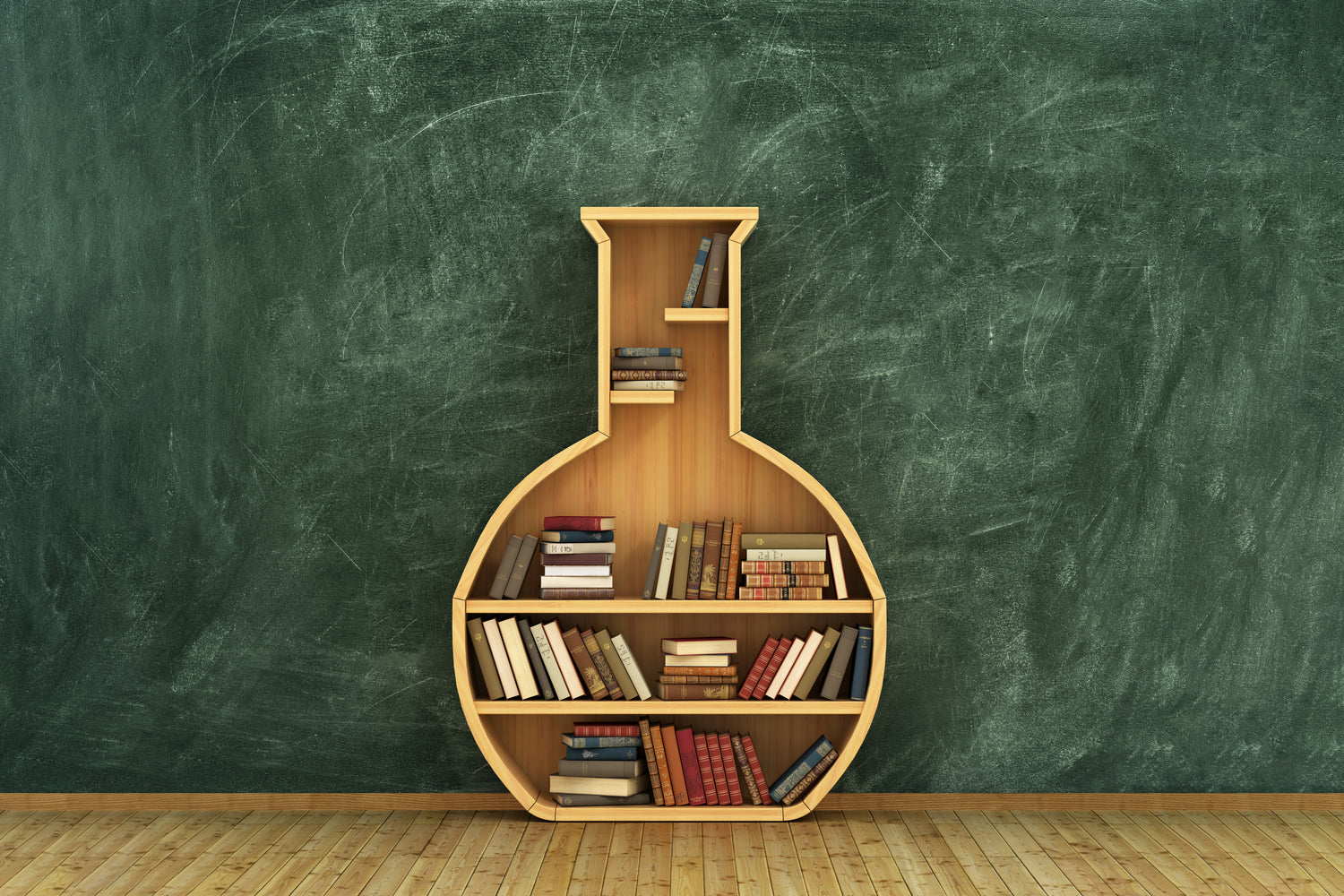 Kreidetafel Bücherregal Back to School Backdrop DBD7-73