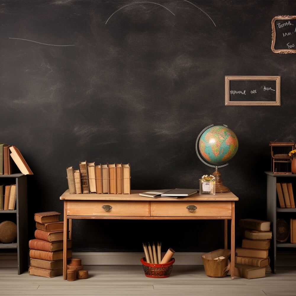 Retro-Klassenzimmer Globus Back to School Backdrop DBD7-83