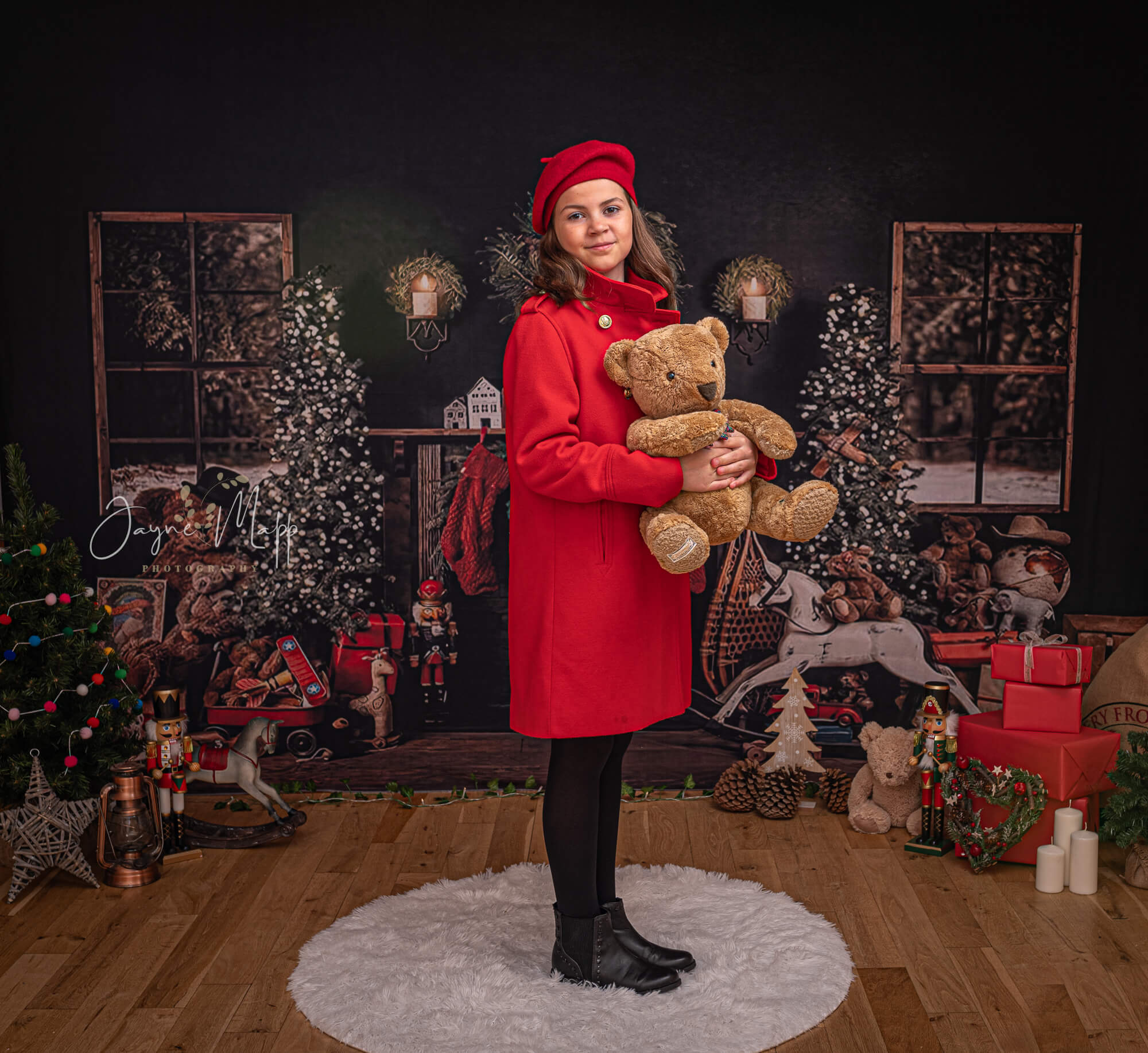 Weihnachtsbäume Raumdekoration Hintergrund für Fotografie G-1434(NUR 1)