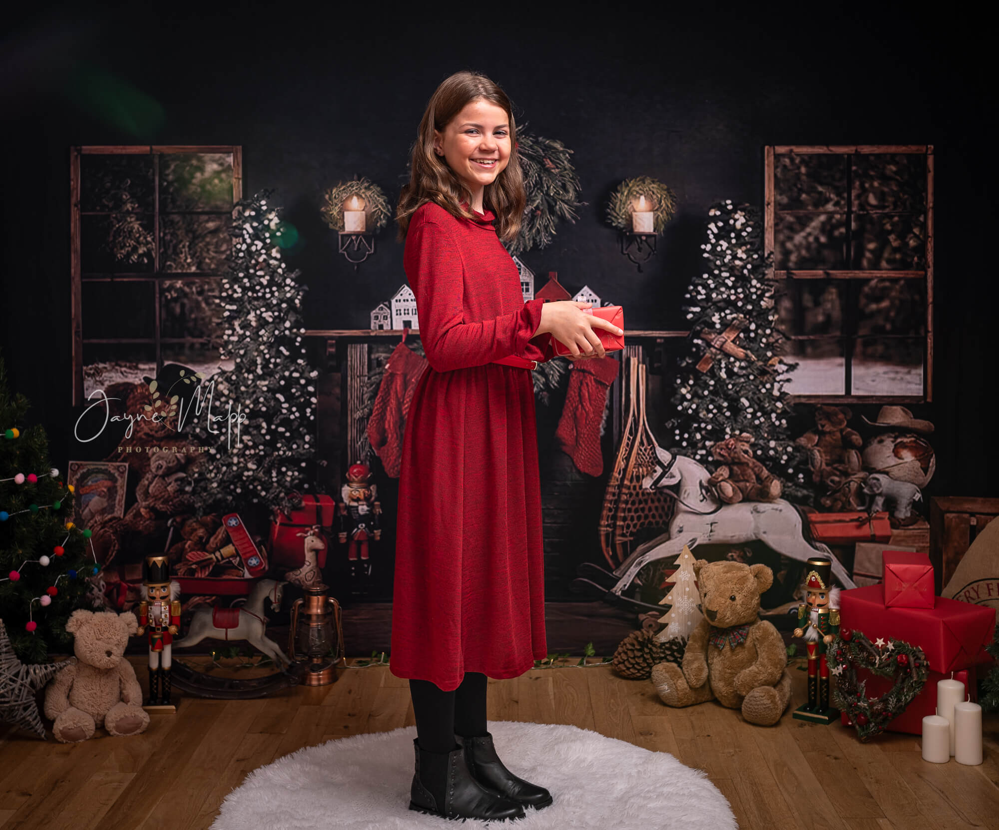 Weihnachtsbäume Raumdekoration Hintergrund für Fotografie G-1434(NUR 1)