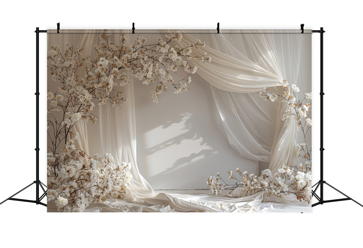 Muttertag Backdrop Zarte Creme Kirschblüte Backdrop GQ2-103