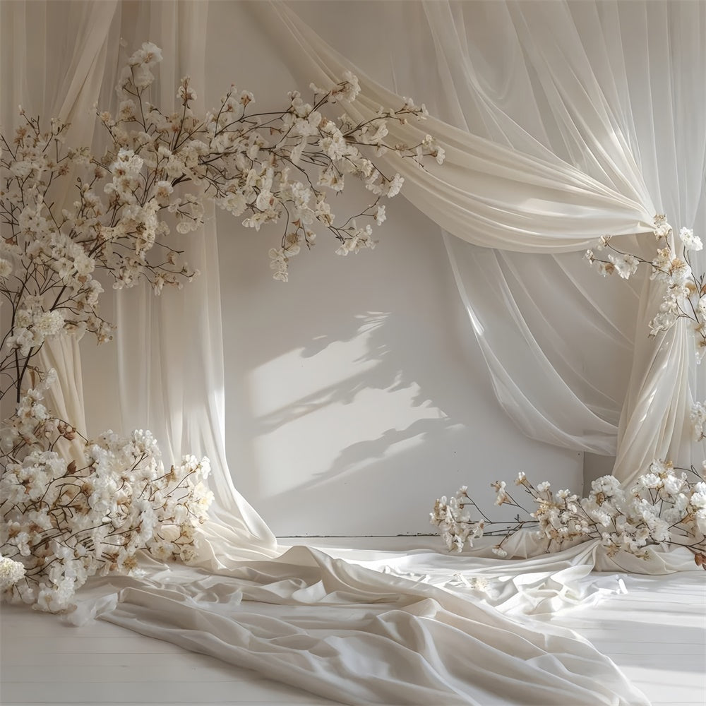 Muttertag Backdrop Zarte Creme Kirschblüte Backdrop GQ2-103