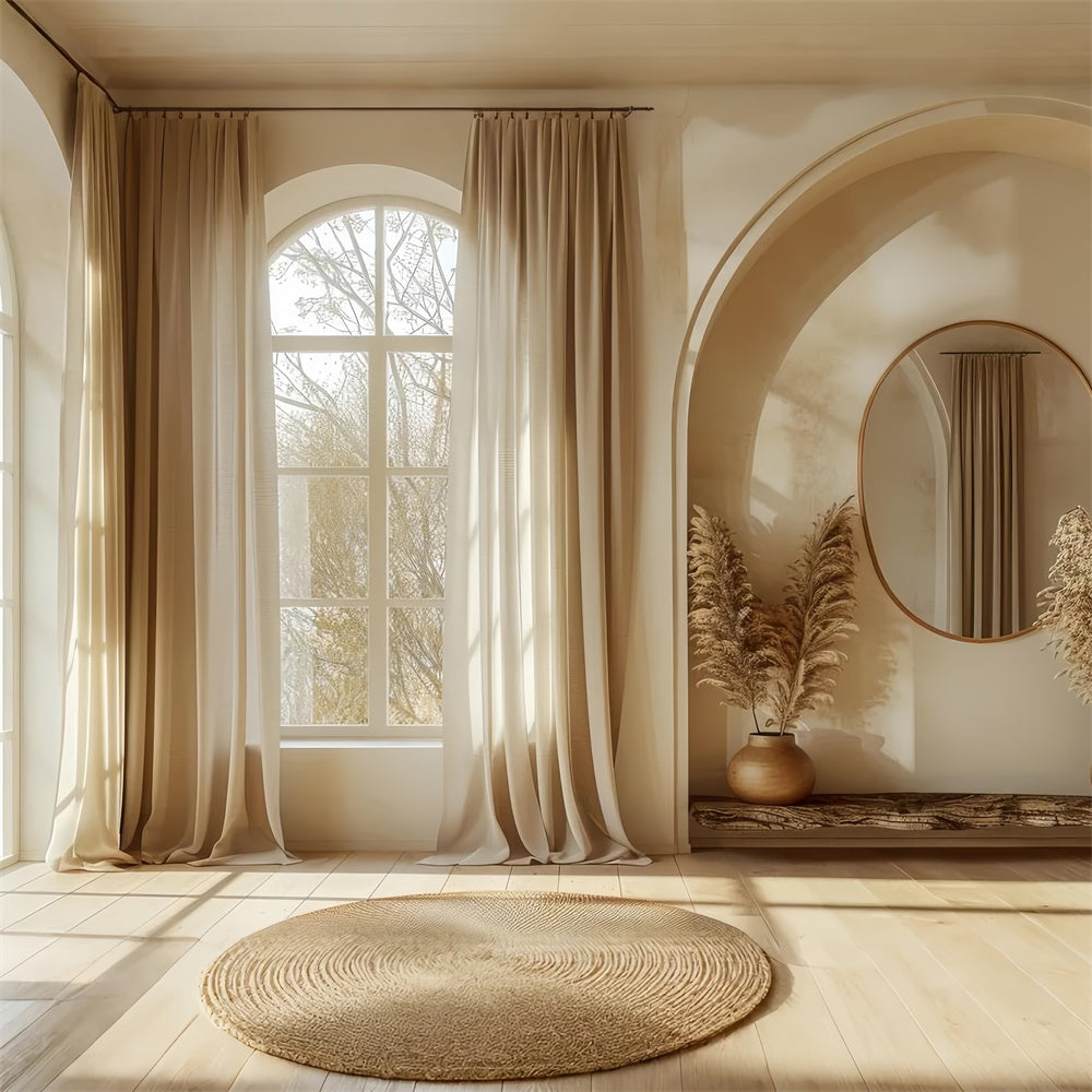 Muttertag Fotokulisse Ideen Minimalistisch Beige Fensterbogen Fotokulisse GQ2-106