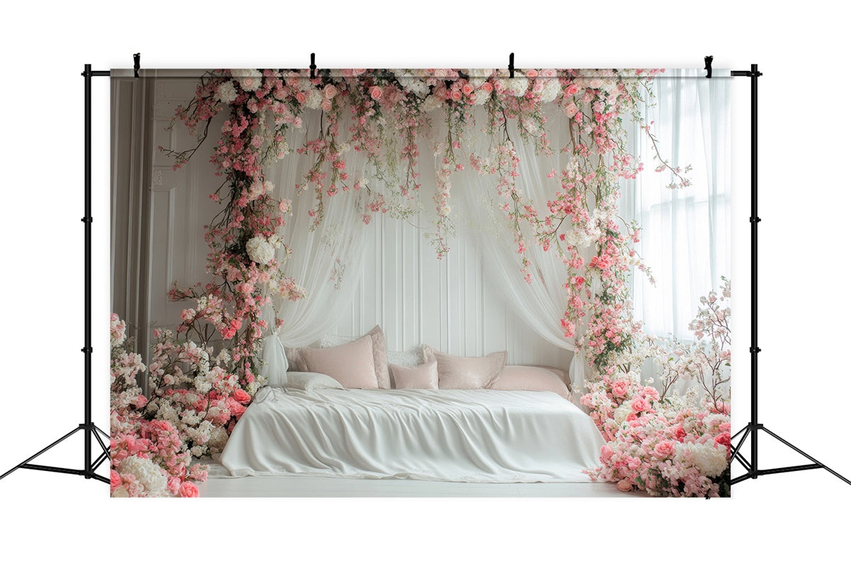 Muttertag Backdrops Verträumte Rosa Rose Floral Bogen Backdrop GQ2-114