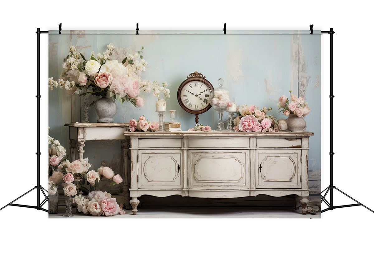 Muttertag Backdrop Elegant Floral Klassisch Möbel Backdrop GQ2-136