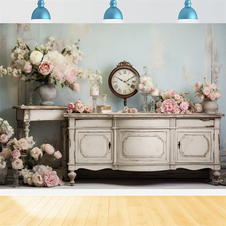 Muttertag Backdrop Elegant Floral Klassisch Möbel Backdrop GQ2-136