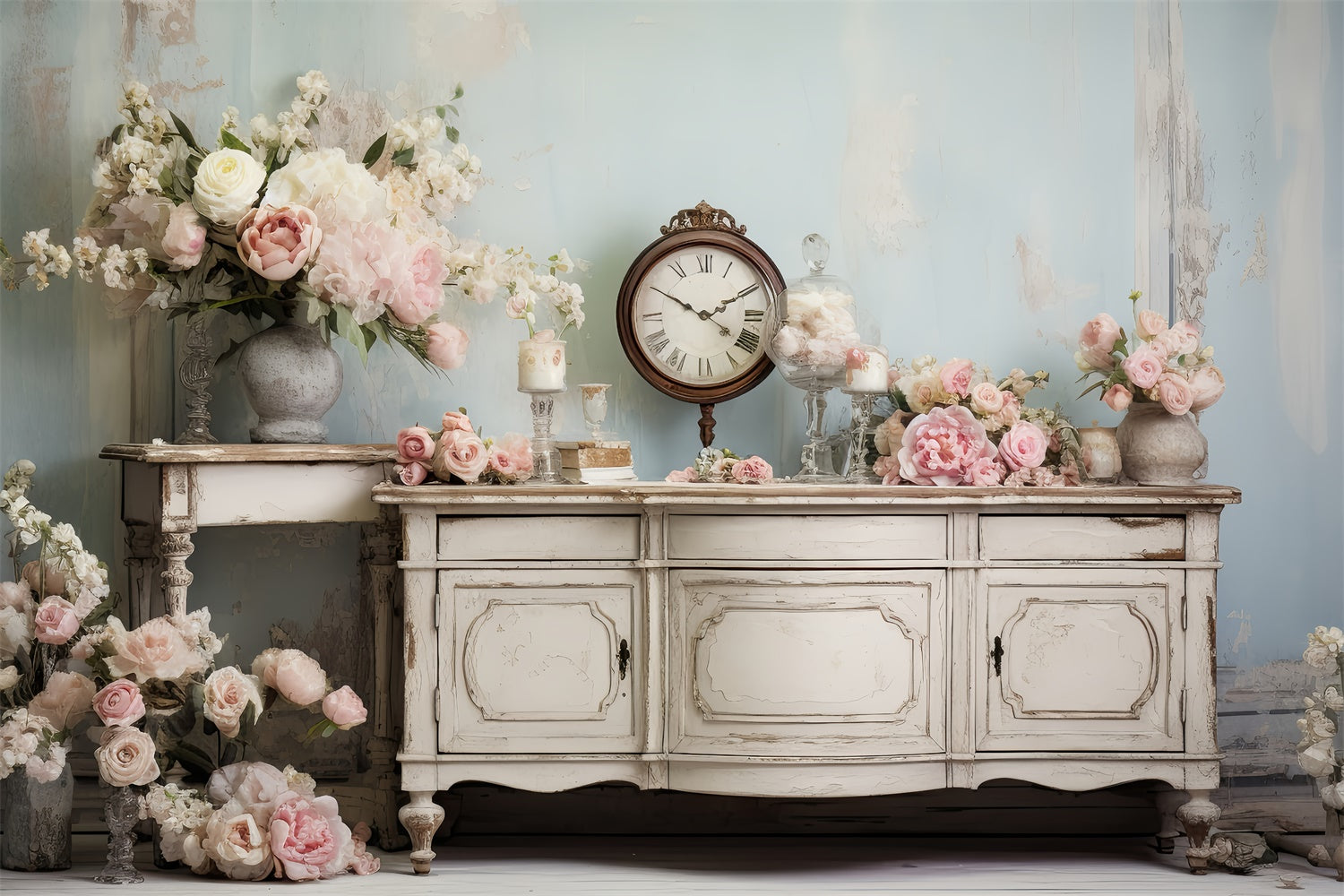 Muttertag Backdrop Elegant Floral Klassisch Möbel Backdrop GQ2-136