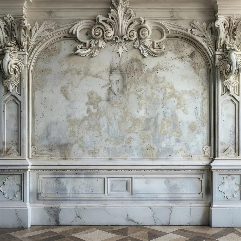 Backdrop für Muttertag Vintage Wand geschnitzt Rahmen Backdrop GQ2-140