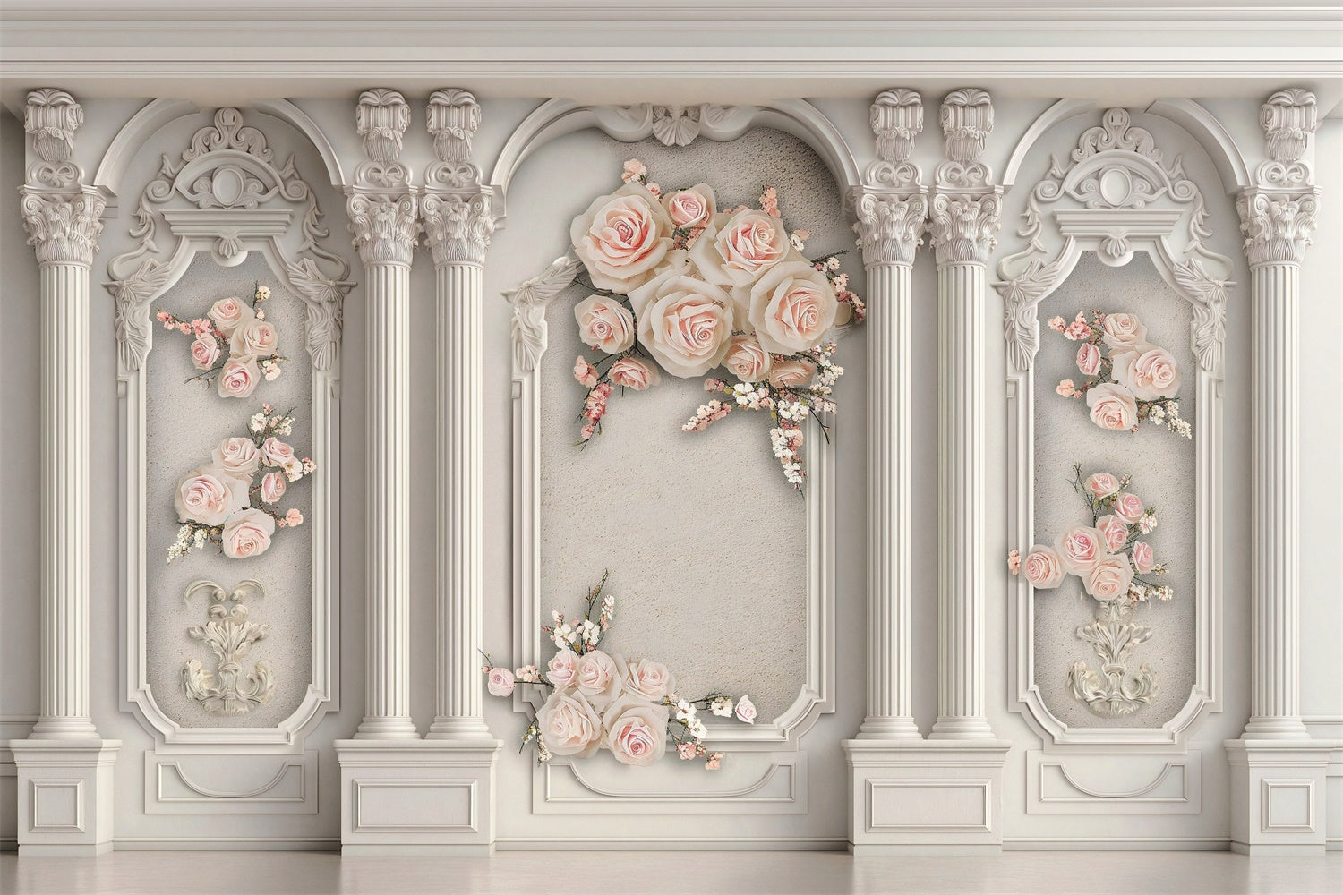 Hintergrund für Muttertag Anmutige Säulen Weiche Rose Hintergrund GQ2-141