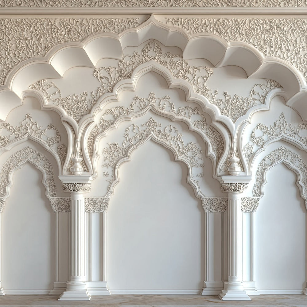 Mothers Day Backdrops Verschnörkelte Bögen Floral Carving Backdrop GQ2-143