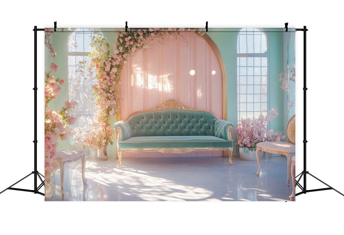 Muttertag Fotokulisse Romantisch Floral Vintage Möbel Kulisse GQ2-145