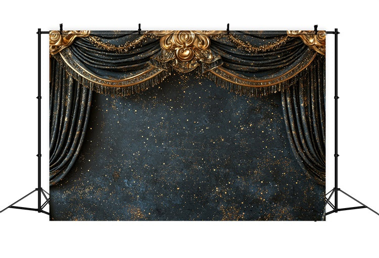 Backdrops für Muttertag Luxuriöse Gold Samt Vorhänge Backdrop GQ2-147