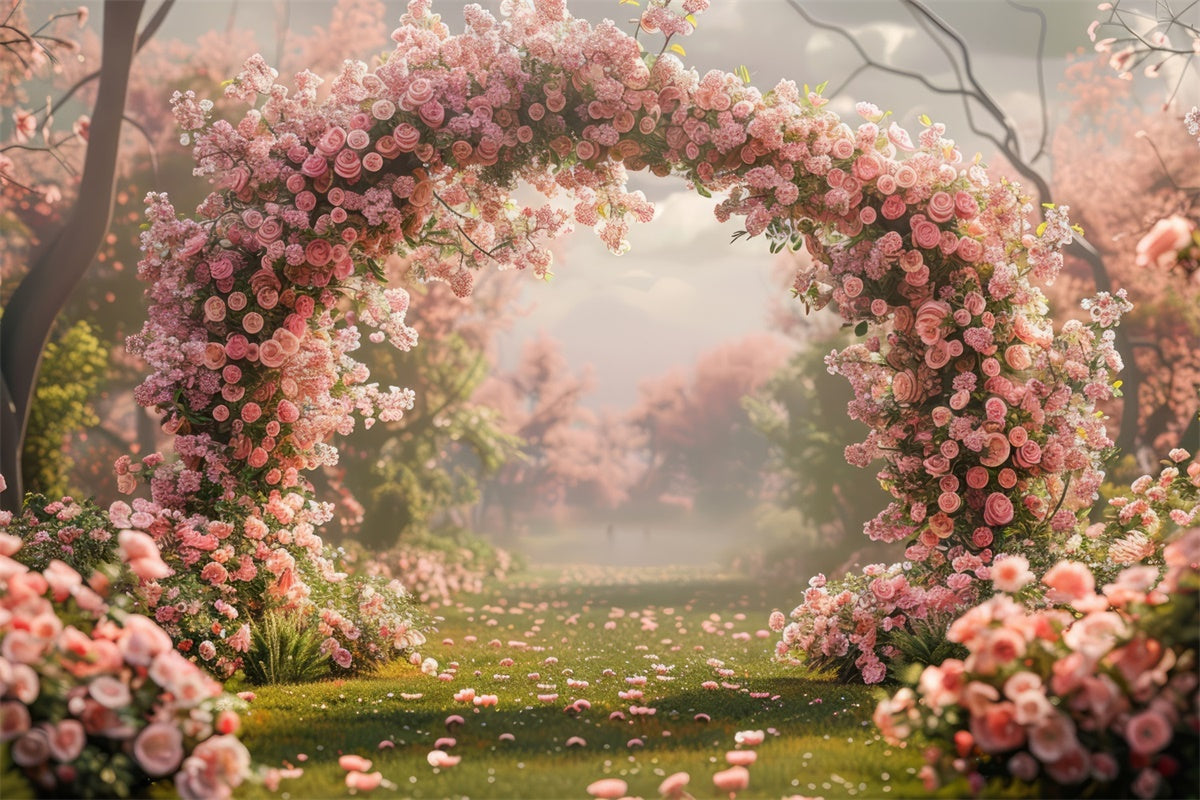 Ideen für Muttertagskulissen Ruhiger Rosengarten Bogenkulisse GQ2-154