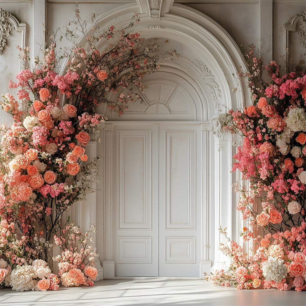 Muttertags-Hintergrundkulisse Blühende Blumen Vintage-Bogen-Hintergrundkulisse GQ2-162